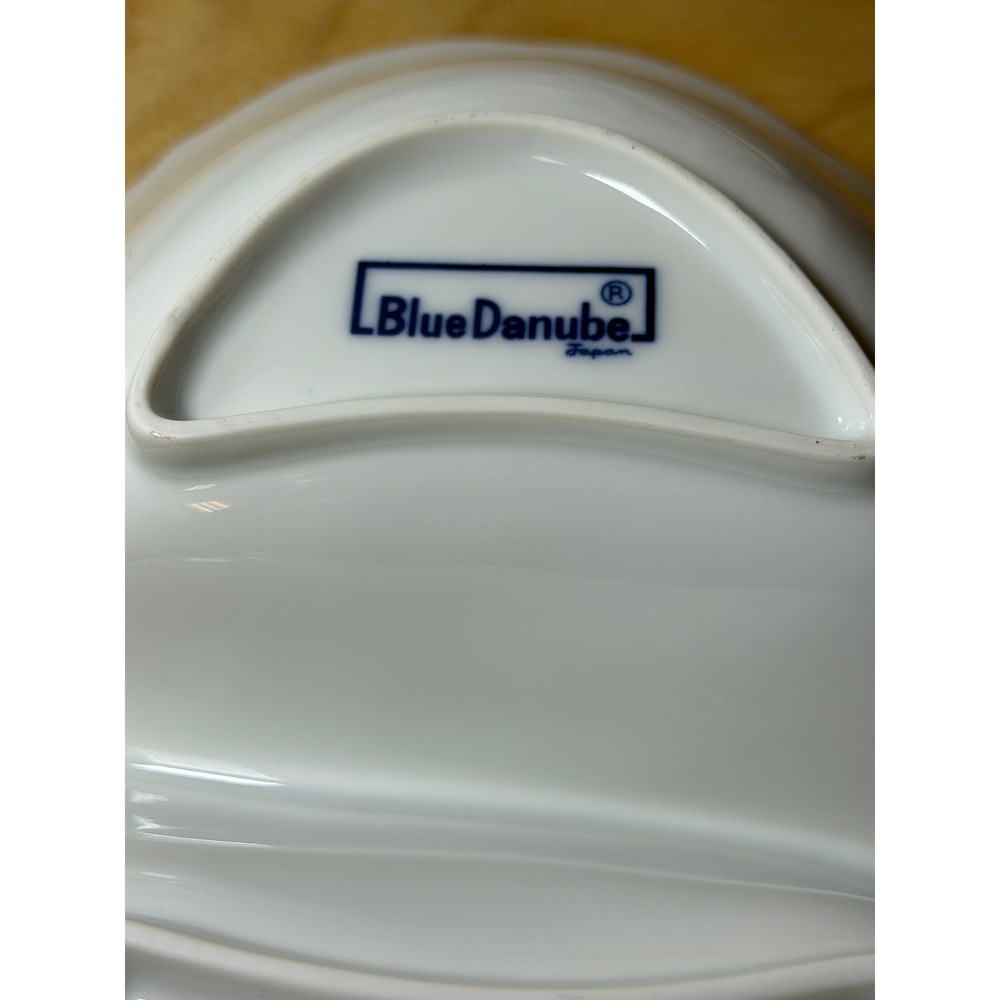 Blue Danube Japan Divided Serving Bowl Blue Onion Scalloped Oval 9in - Picture 6 of 7